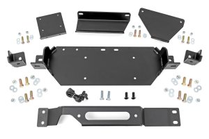 Ford F-250 Super Duty Winch Mount - Front - Rough Country - Hidden - Black - '20-'22 Ford F-250 Super Duty Winch Mount - Front - Rough Country - Hidden - Black - '20-'22